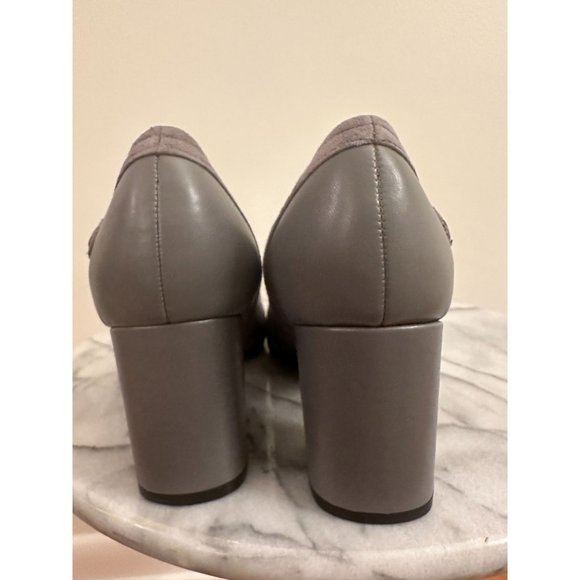 Tommy Hilfiger Genesis Gray Suede Pump Block Heel Round Toe Chunky Size 9.5 - Picture 13 of 13